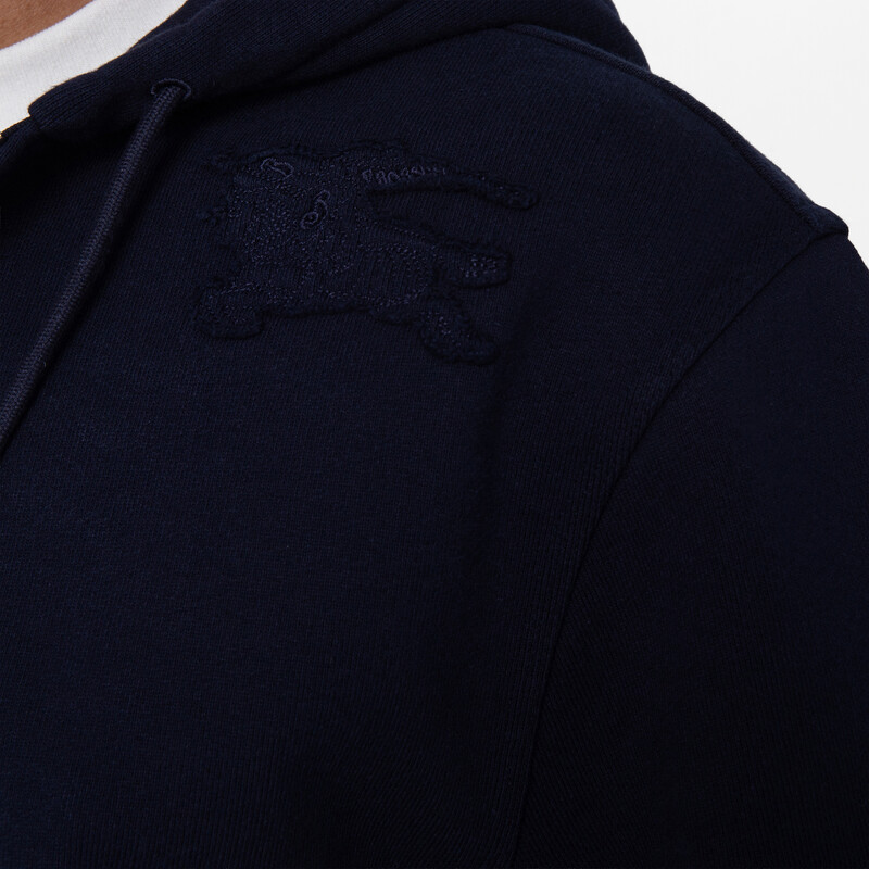 Burberry Equestrian Knight Patch Zip Hoodie, Size Medium 8094617