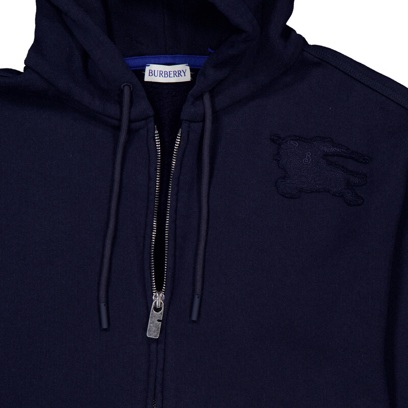 Burberry Equestrian Knight Patch Zip Hoodie, Size Medium 8094617