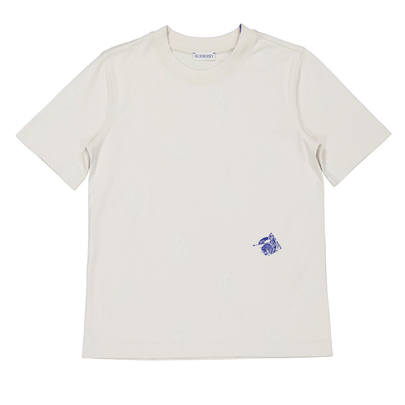 Burberry Equestrian Knight Print Cotton T-Shirt, Size X-Small