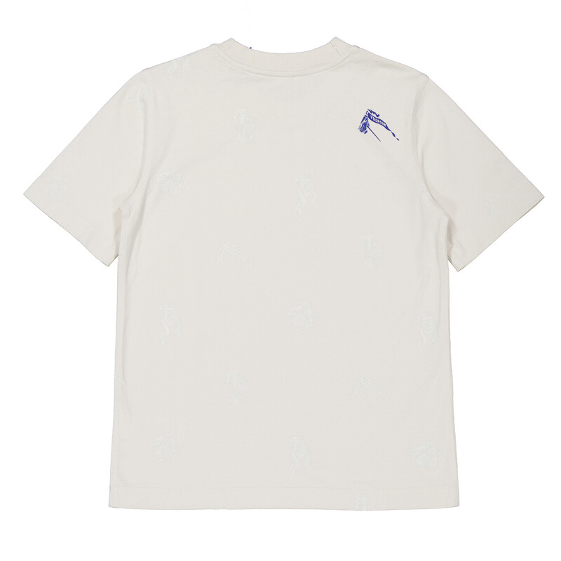 Burberry Equestrian Knight Print Cotton T-Shirt, Size X-Small