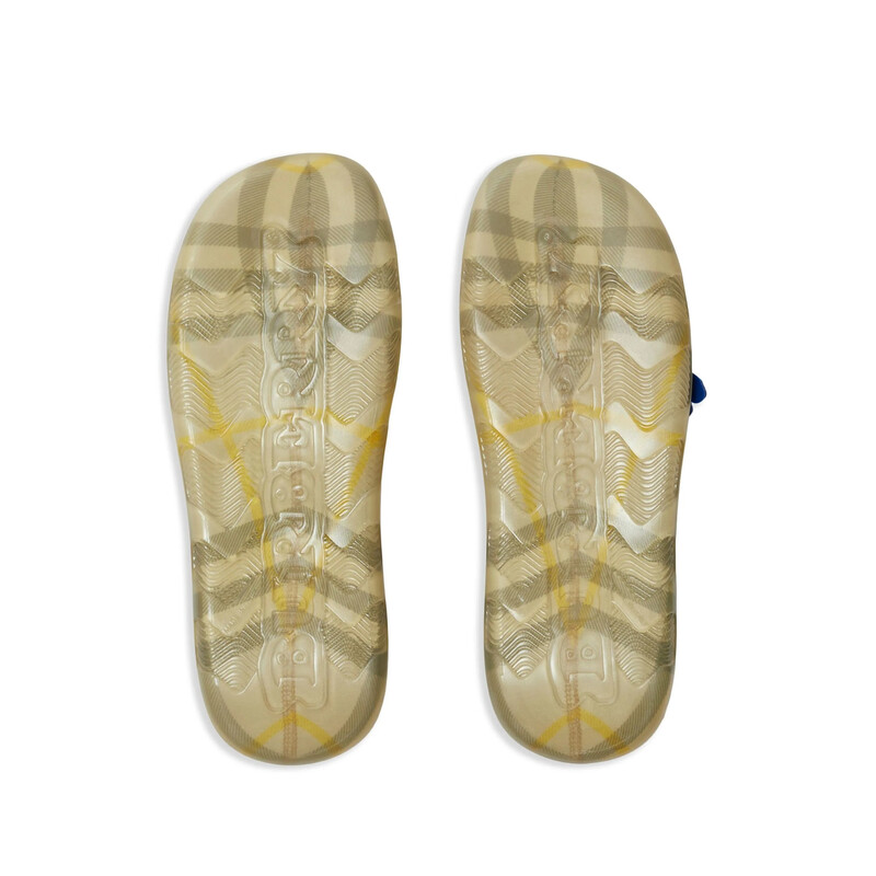 Burberry Equestrian Knight Stingray Check-Pattern Slides, Brand