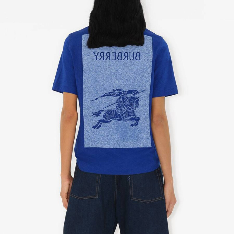Burberry Equestrian Night Print Cotton T-Shirt, Size Medium