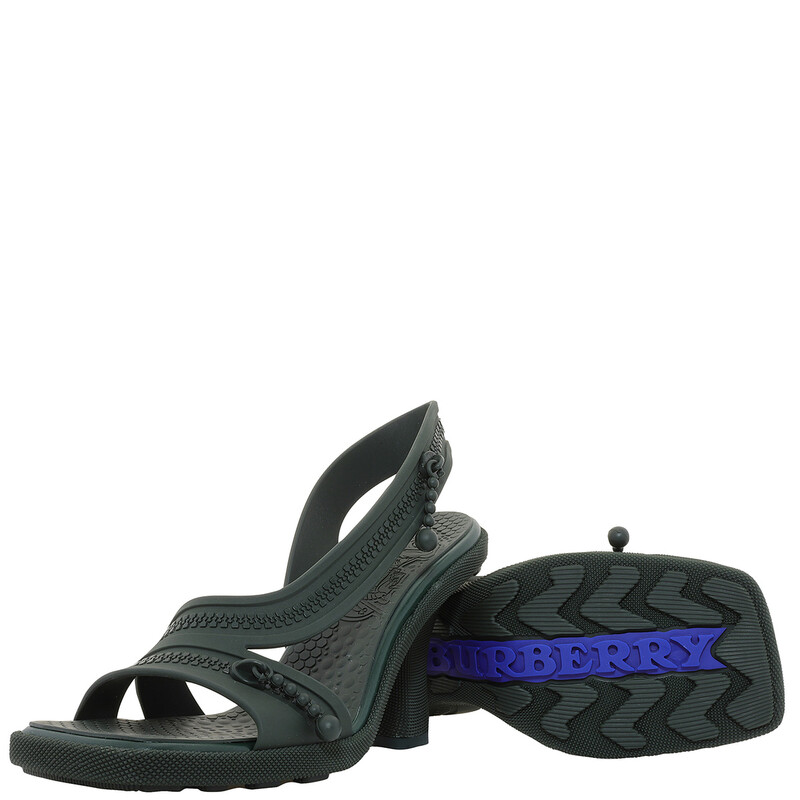 Burberry Gel Heeled Sandals - Jungle, Brand Size 36 ( US Size 6