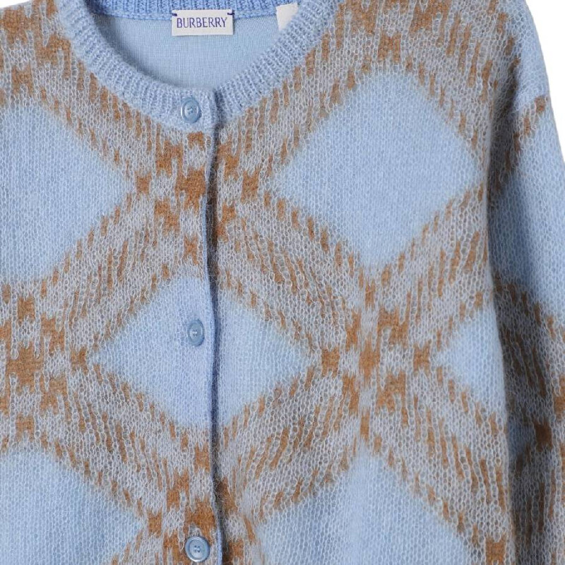 Burberry Girls Bethane Checked Cardigan, Size 8Y 8089175