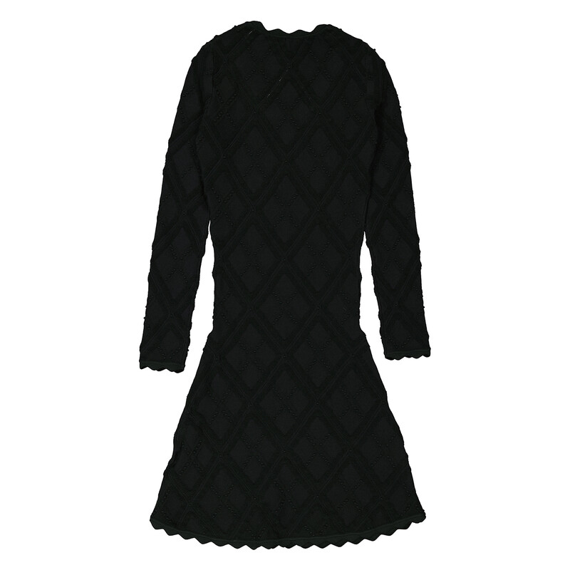 Burberry Ladies Vine Aran Long-Sleeve Knitted Dress, Size Medium
