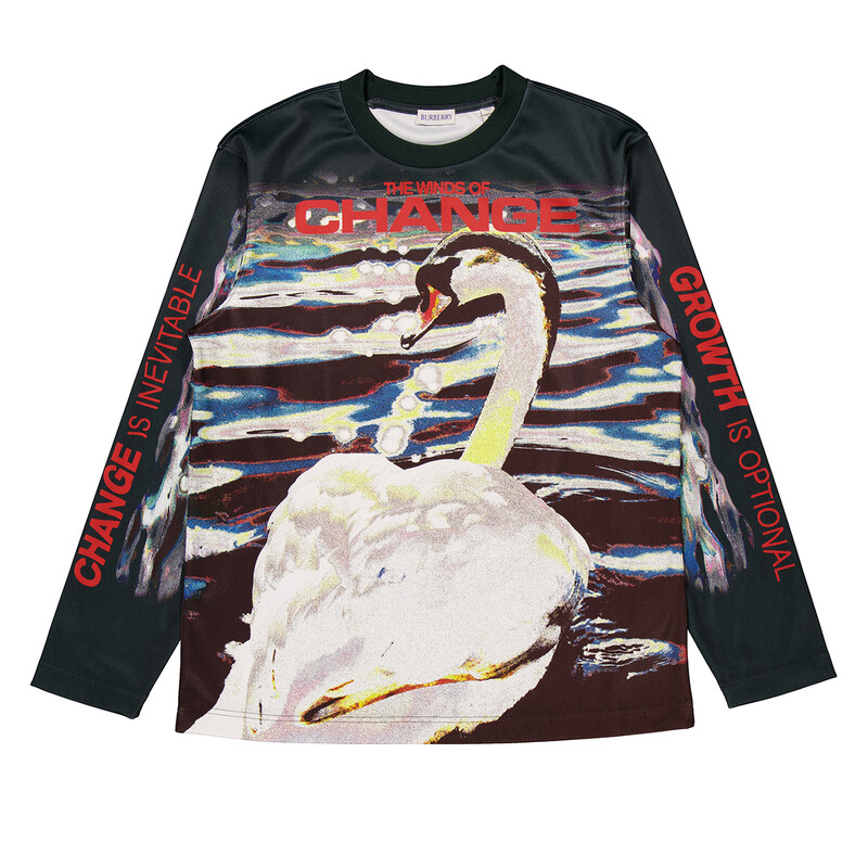 Burberry Graphic-Print Long-Sleeve T-Shirt, Size Small 8077237
