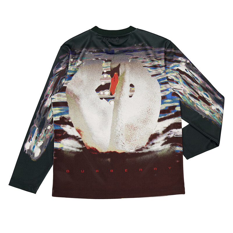 Burberry Graphic-Print Long-Sleeve T-Shirt, Size Small 8077237