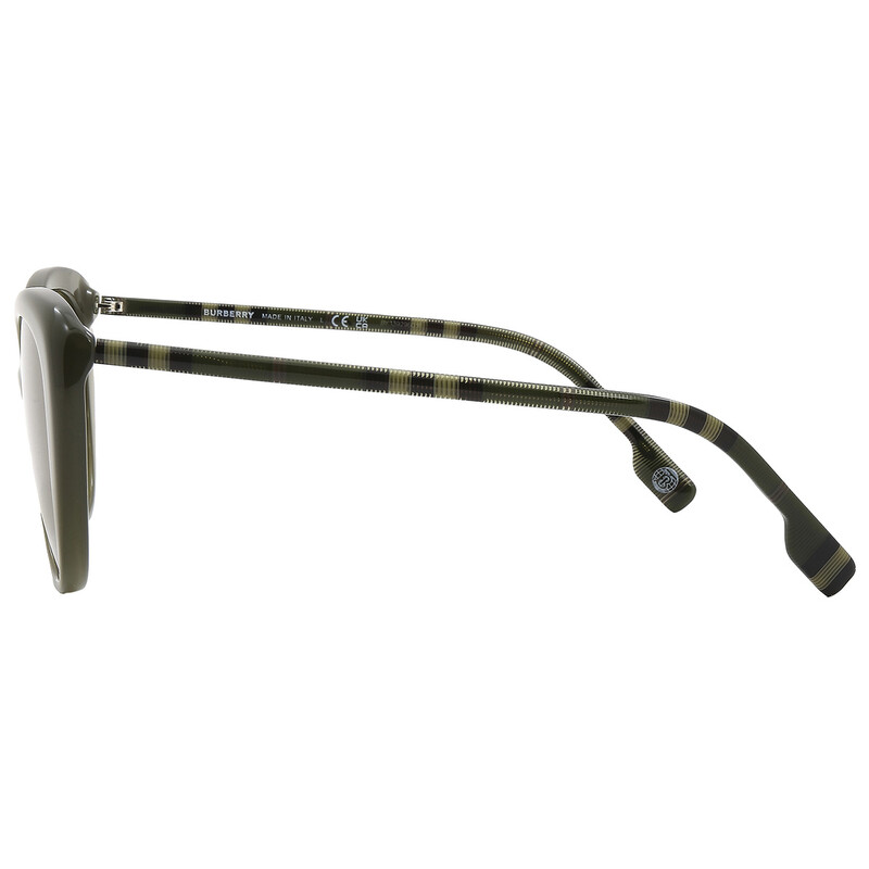 NIB Authentic Burberry Cat Eye Sunglasses Grey Green Silver Metallic Designer Burberry Dark Grey Cat Eye Ladies Sunglasses BE4442U 412587  main image 2
