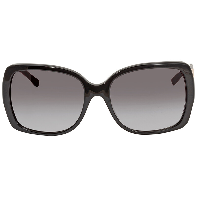 Burberry Butterfly Black Frames Sunglasses Gray Lens BE4160 Burberry BE4160 34338G Black Sunglasses for Woman - LookerOnline main image 2