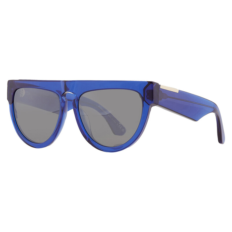 Burberry Grey Mirror Silver Irregular Ladies Sunglasses BE4416U