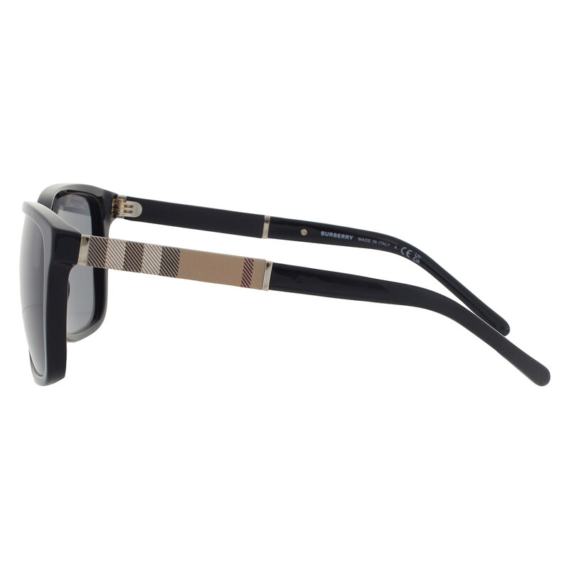 Burberry Grey Rectangular Men's Sunglasses BE4181 300187 58