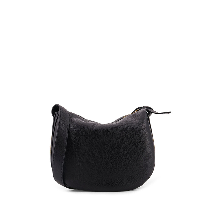 Burberry Hammered Leather Crossbody Bag With Logo Patch 8120263