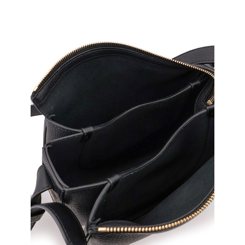 Burberry Hammered Leather Crossbody Bag With Logo Patch 8120263