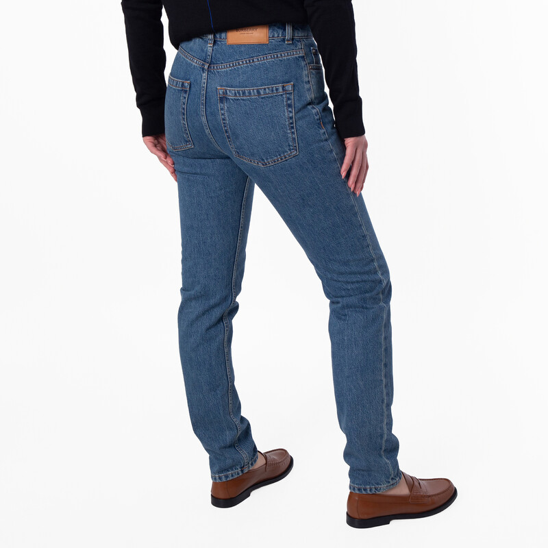Burberry High Waisted Slim-Fit Denim Jeans, Waist Size 27