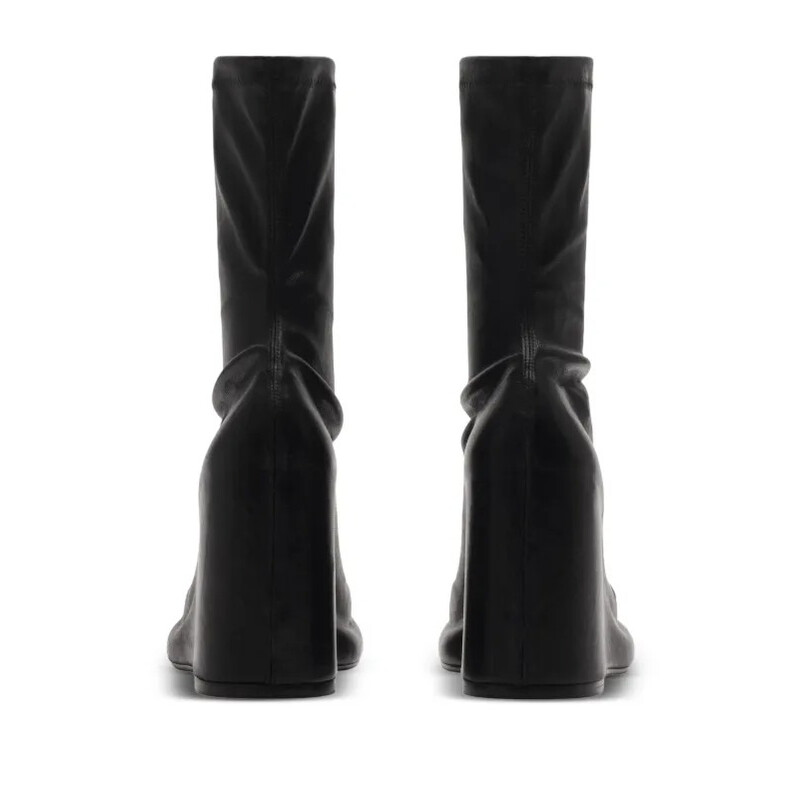 Burberry High Wedge Heel Pillar Boots, Brand Size 39 ( US Size 9