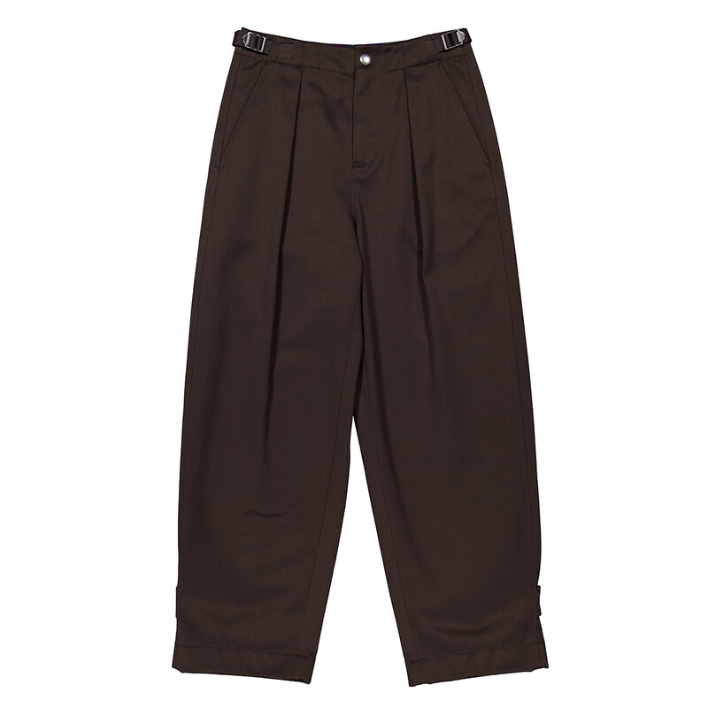 Burberry High-Waist Cropped Cotton Trousers, Brand Size 4 ( US