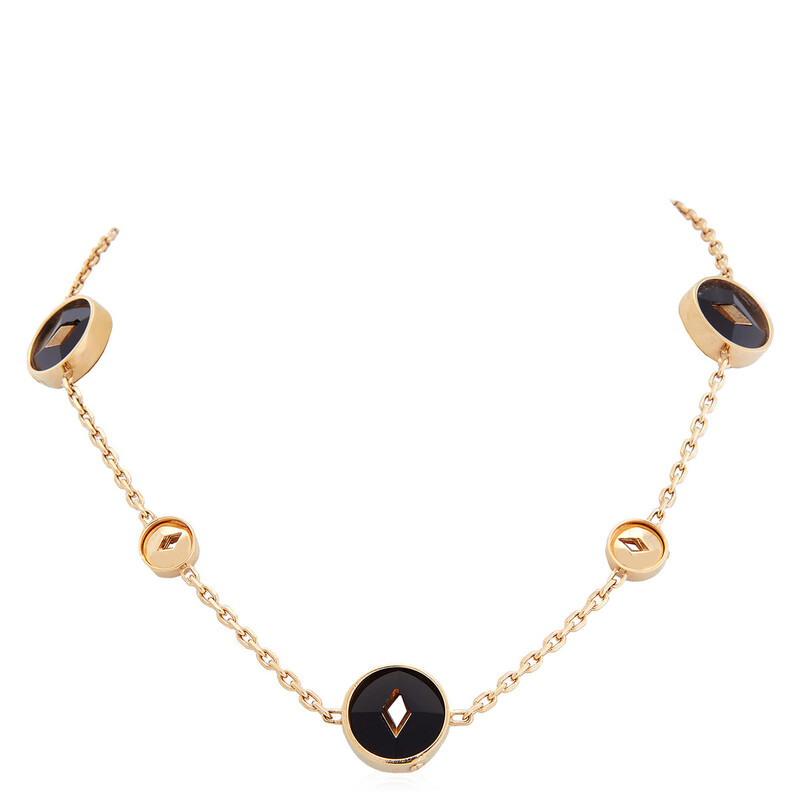 Burberry Hollow Onyx Gold-Tone Necklace 8085291 5045706162725