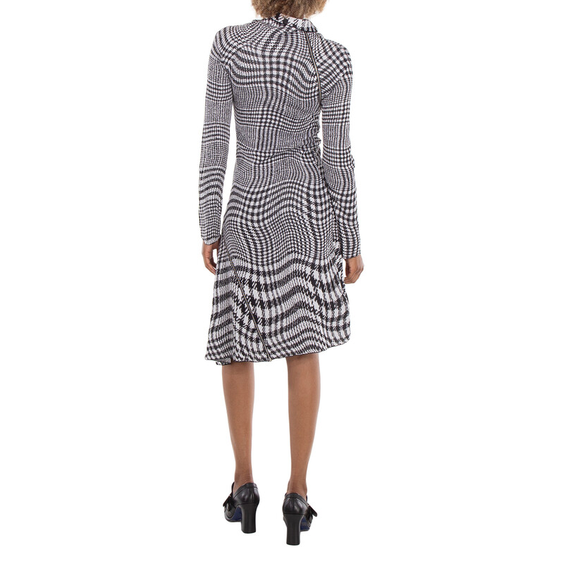 knee length dresses for ladies Houndstooth Tailored Midi Dress by Self Portrait