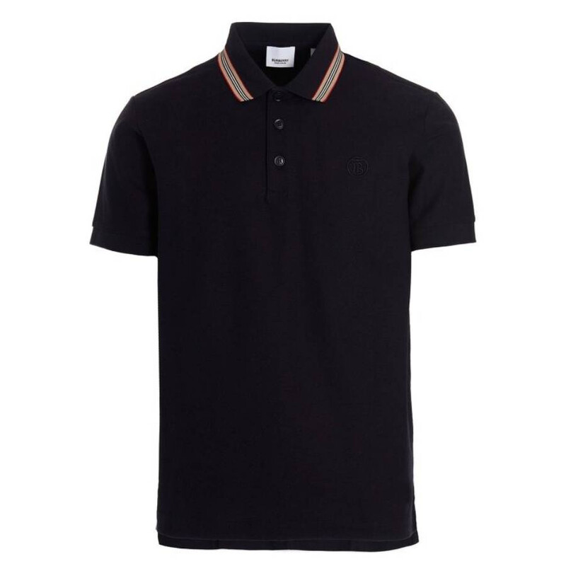 Burberry Icon Stripe Collar Short Sleeve Polo Shirt, Size XX-Small