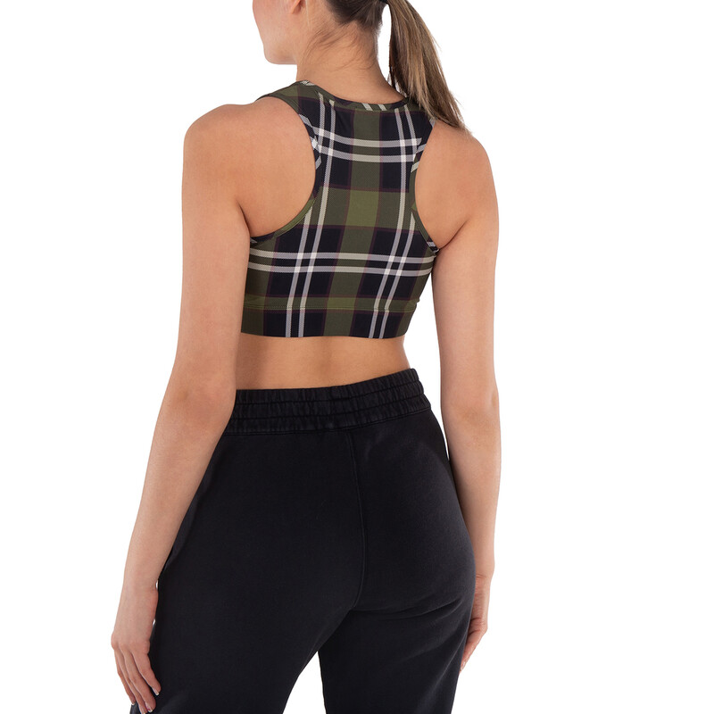Burberry Immy Vintage Check Cropped Tank Top, Size XX-Small