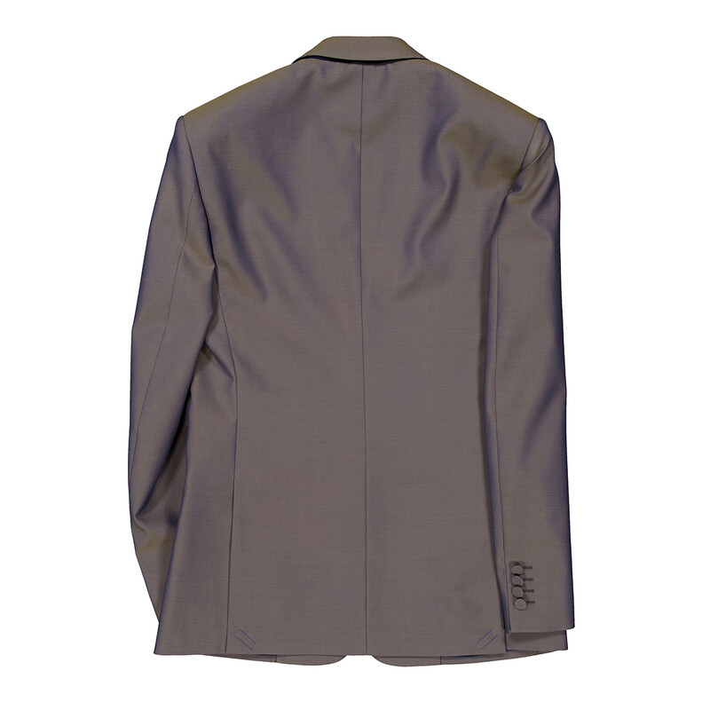 Burberry Iridescent-Effect Wool Blazer, Brand Size 44R (US Size