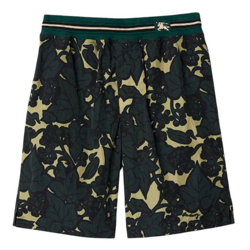 Burberry Ivy and Duck Motifs Nylon Shorts, Size X-Small 8090297