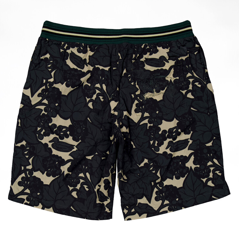 Burberry Ivy and Duck Motifs Nylon Shorts, Size X-Small 8090297