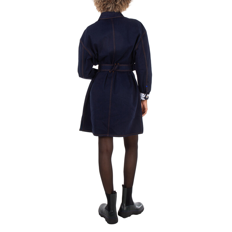 Burberry Japanese Belted Denim Shirtdress, Brand Size 10 ( US Size