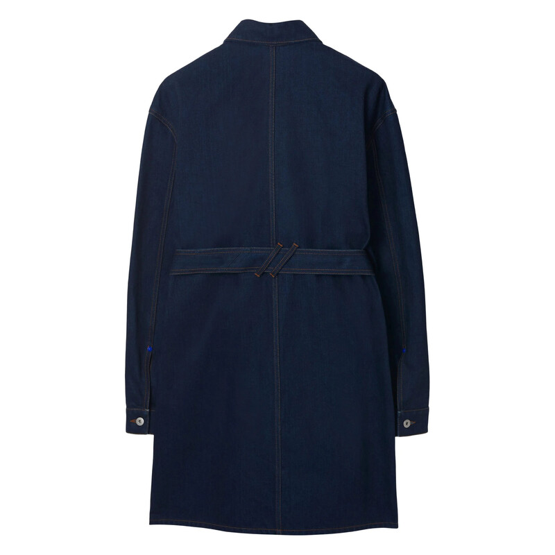 Burberry Japanese Belted Denim Shirtdress, Brand Size 10 ( US Size