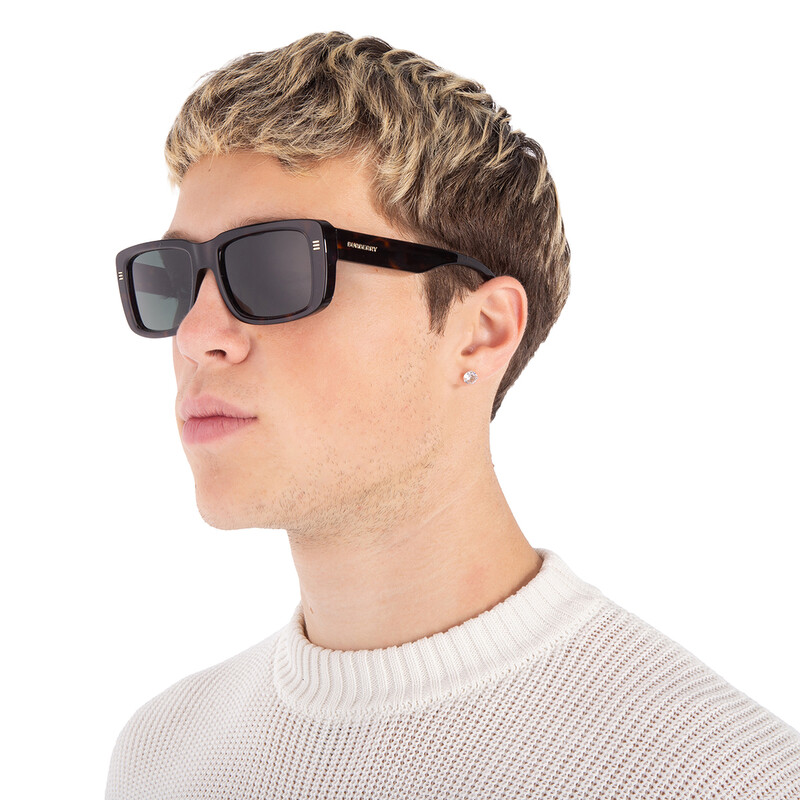 Burberry Jarvis Green Rectangular Men's Sunglasses BE4376U 300271