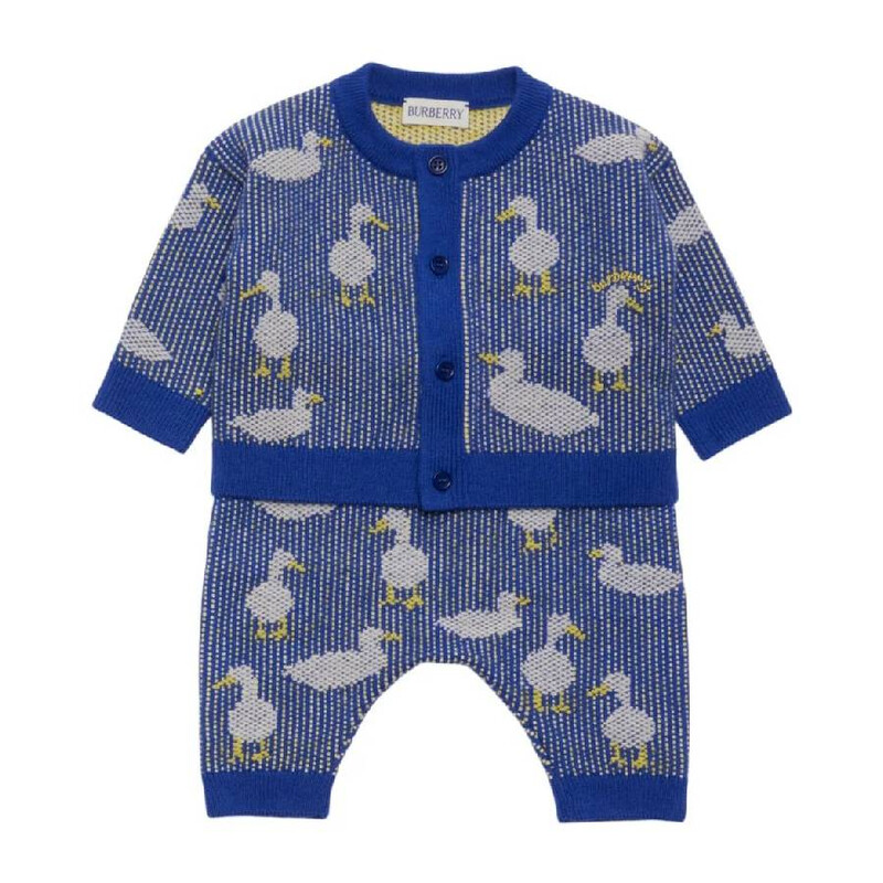 Burberry Kids All Over Duck Print Two Piece Set, Size 6M 8089769