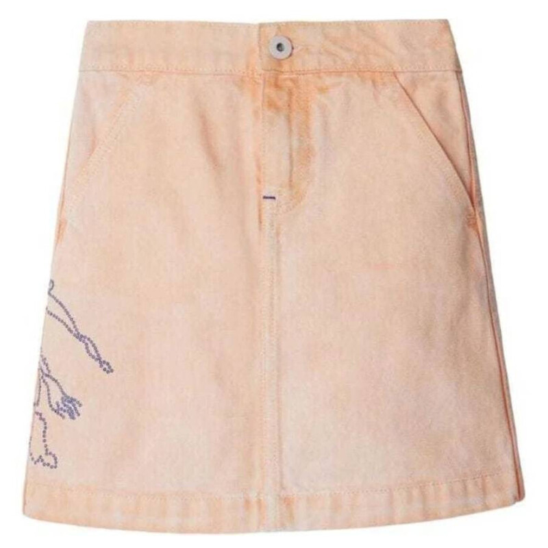 Burberry Kids Ava EKD Embroidered Denim Skirt, Size 8Y 8089223