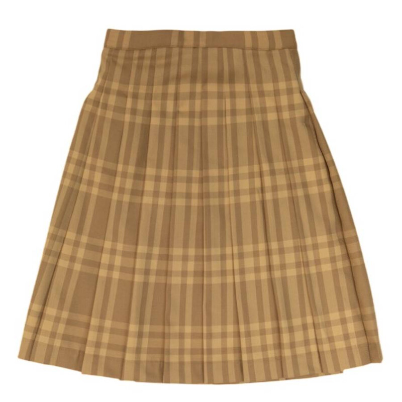Burberry Kids Estelle Check Wool Skirt, Size 14Y 8100240