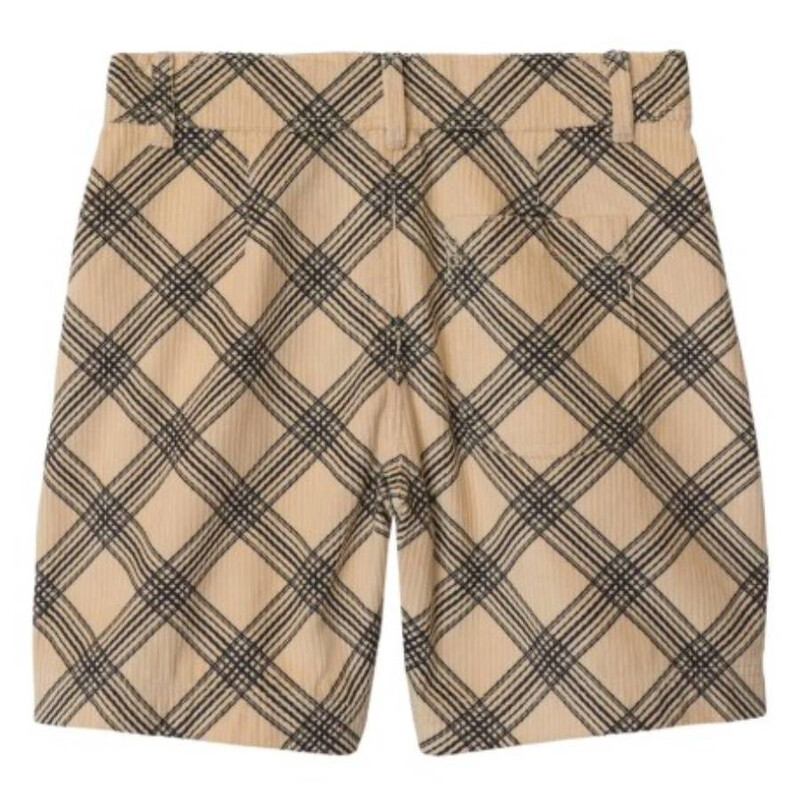Burberry Kids Felix Check Jacquard Corduroy Shorts, Size 4Y