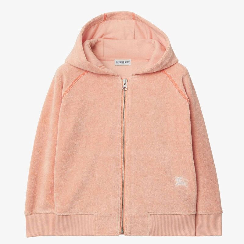 Burberry Kids Logo Embroidered Terry-Cloth Hoodie, Size 3Y 8082028
