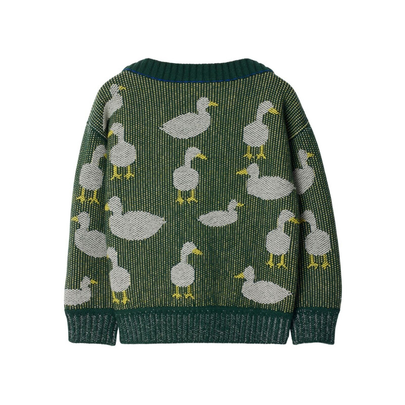 Burberry Kids Patrick Duck Jacquard Sweater, Size 4Y 8089162