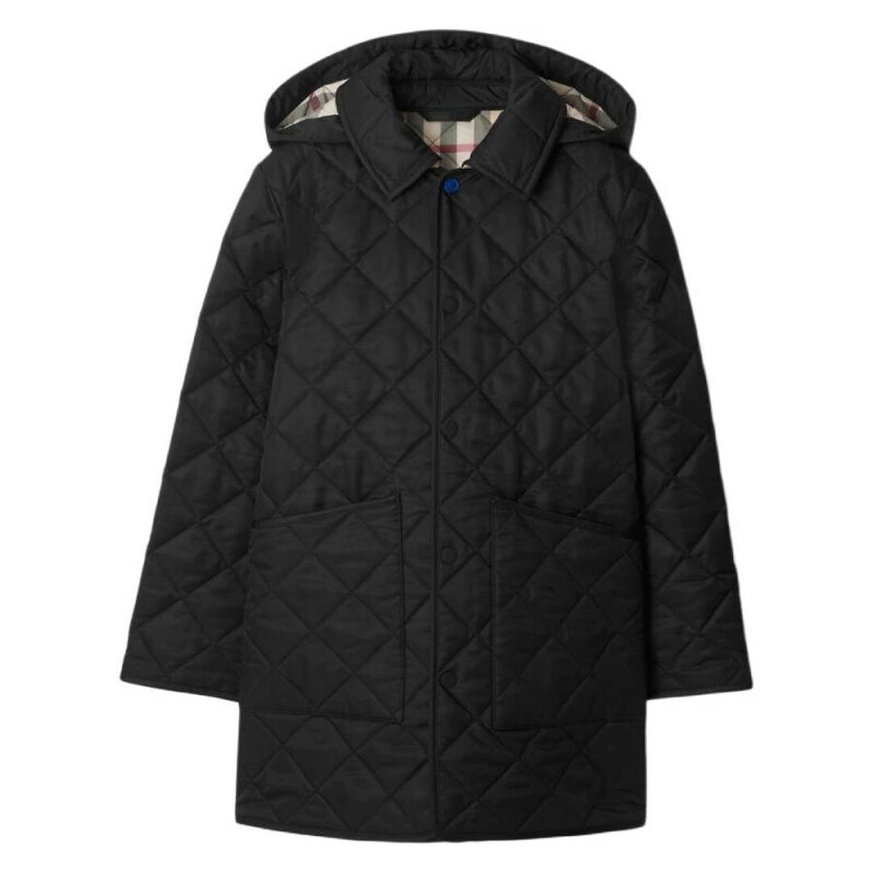 Burberry Kids Rowan Quilted Hooded Jacket, Size 4Y 8095887