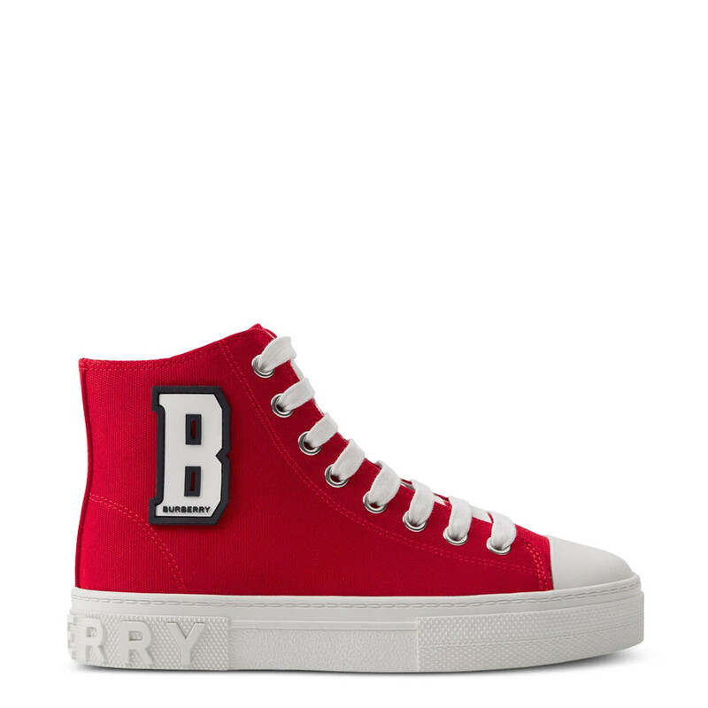 Burberry Kids Vulcansed Mini Jack Cotton High-Top Sneakers, Brand