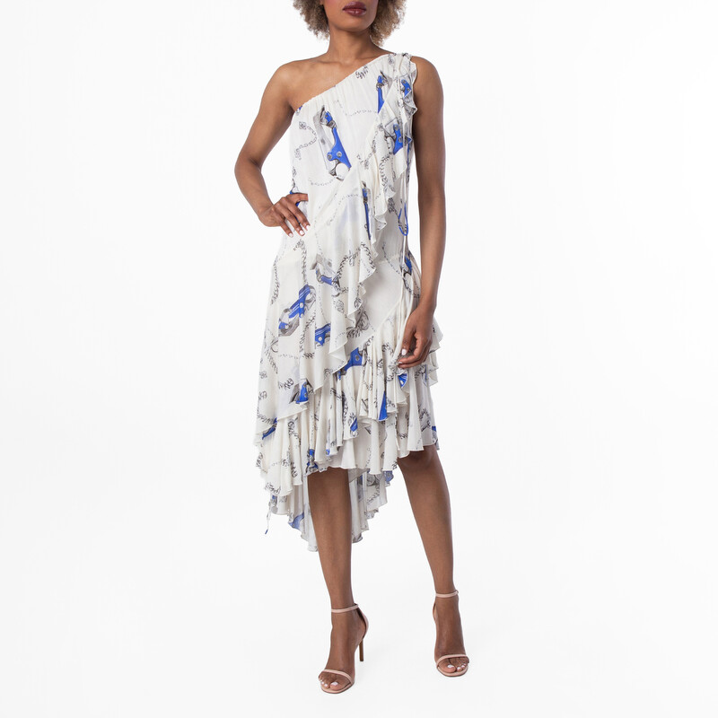 Burberry Knight Hardware One-Shoulder Dress, Brand Size 8 ( US Size 6 )  8088615 - Clothing - Jomashop