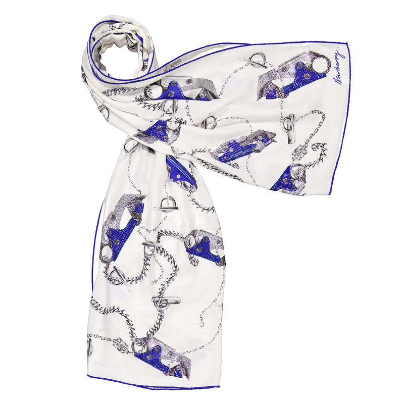 Burberry Knight Hardware Print Silk Scarf 8089031 5045706133749