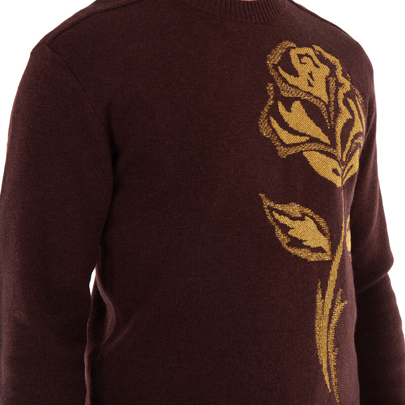 Burberry Knit Stretch Floral Graphic Sweater, Size X-Large 8075827