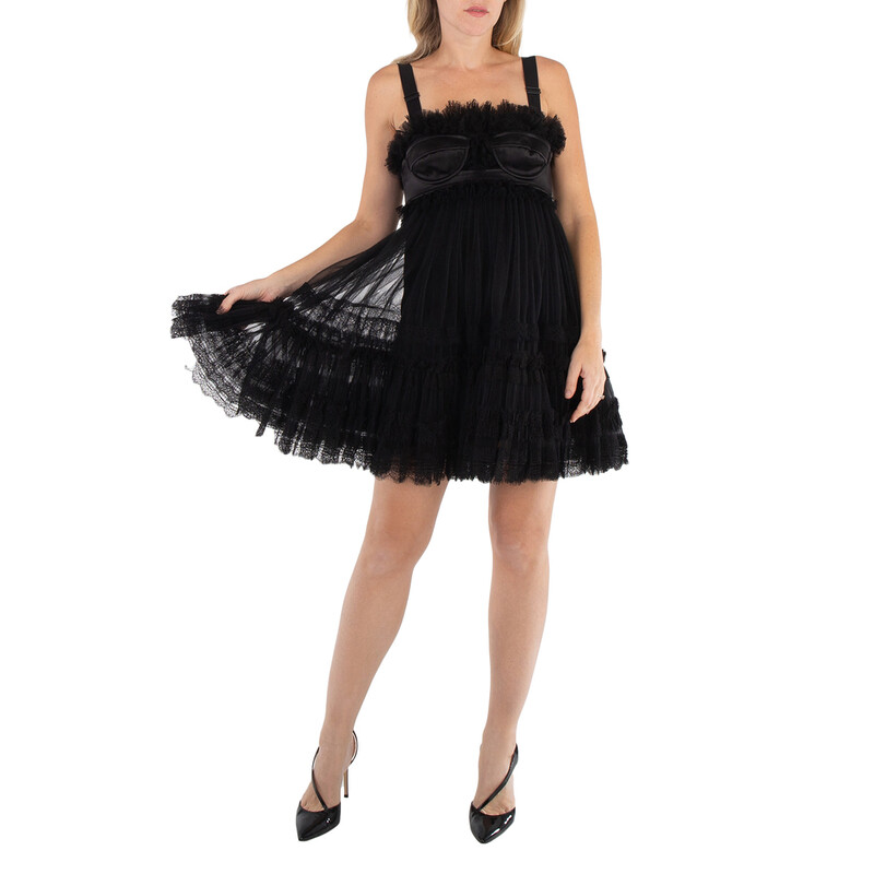 Burberry Tulle and Lace Baby Doll Dress , Size: 02 Burberry Tulle and Lace Baby Doll Dress , Size: 02