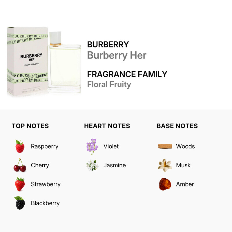 Burberry Ladies Burberry Her EDT Spray 3.3 oz Fragrances