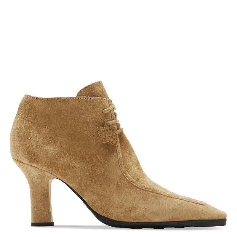 Burberry Ladies Jute Suede Lace-up Booties, Brand Size 35W (US