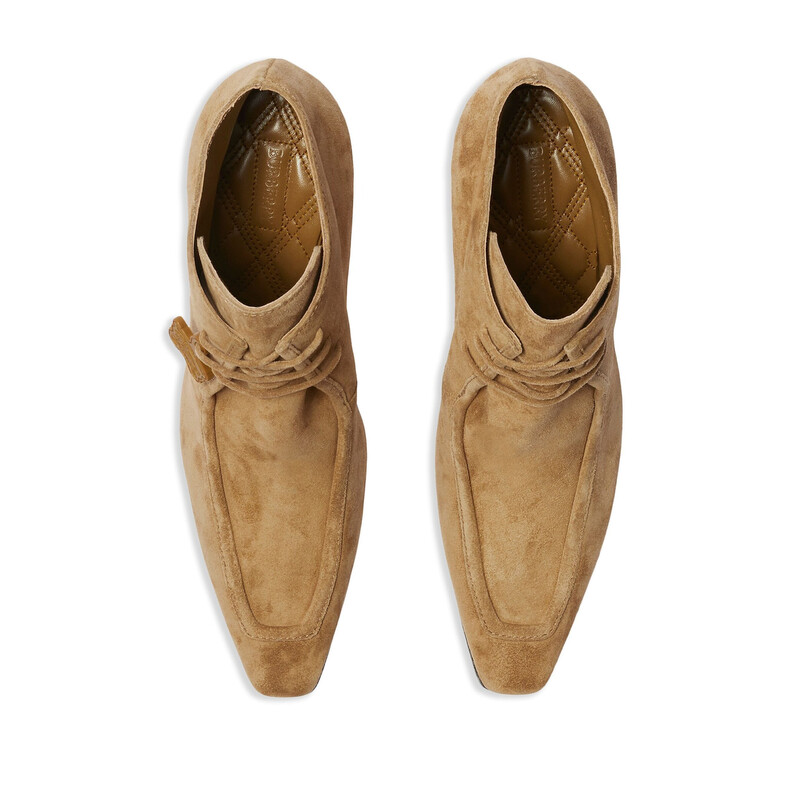 Burberry Ladies Jute Suede Lace-up Booties, Brand Size 35W (US