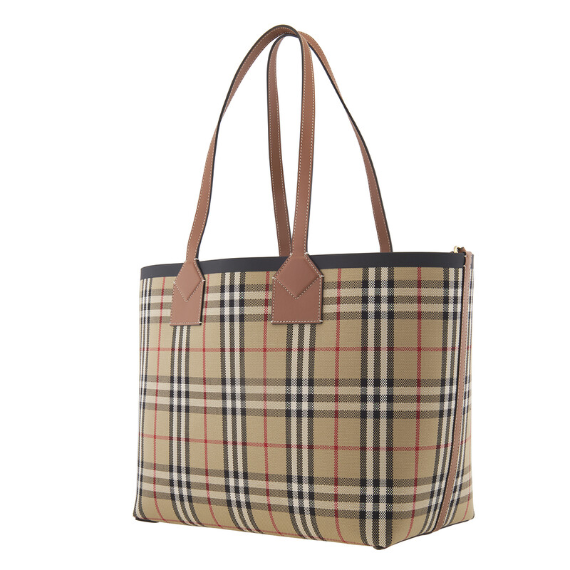 Burberry Ladies Medium London Check-Pattern Tote Bag 8066223