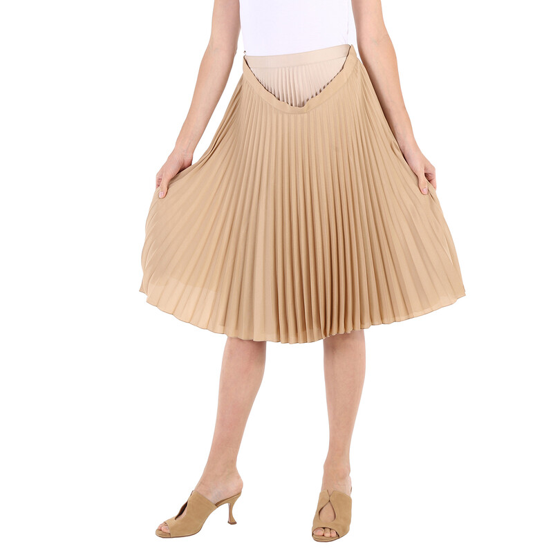 Burberry Ladies Sandbank Layered Pleated Skirt, Brand Size 8 (US