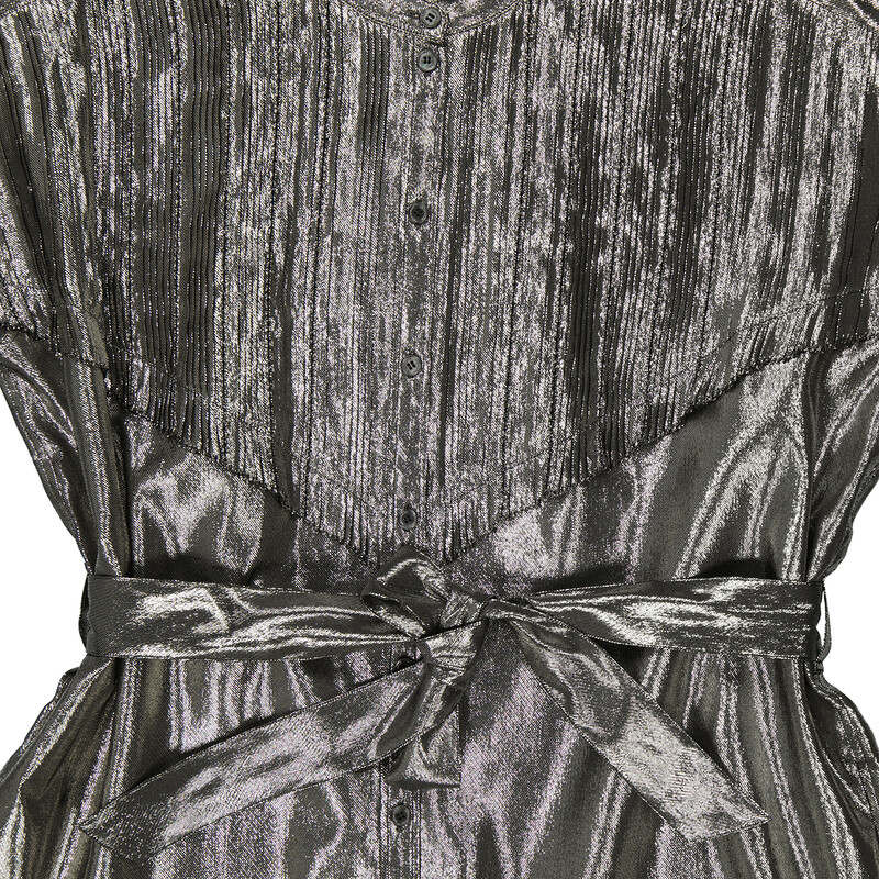 Burberry Ladies Silk Lurex Shirt Dress With Pleats, Brand Size 4 (US Size  2) 4068396 - Clothing - Jomashop