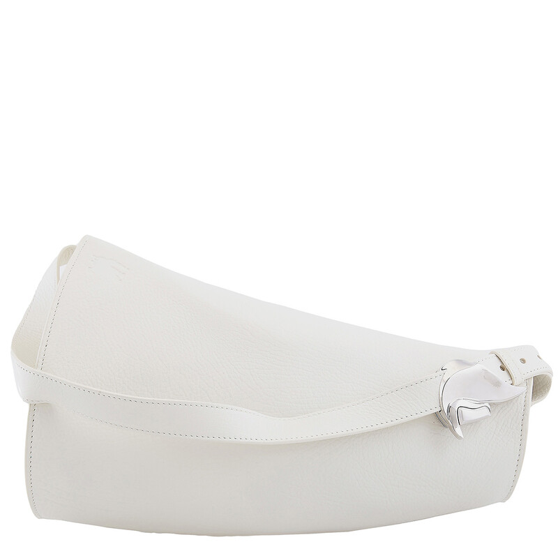 BURBERRY ボディバッグ ホワイト Burberry Large Leather Horn Bag in Almond 8086480 5045705881740