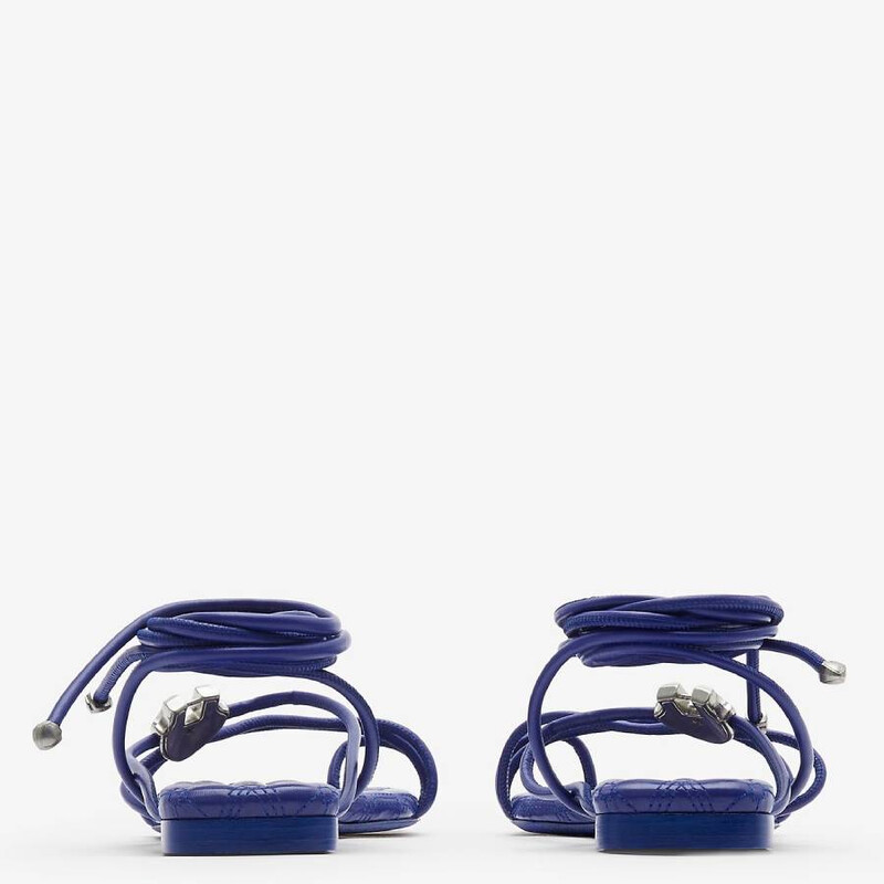 Burberry Leather Ivy Shield Sandals, Brand Size 36 ( US Size 6